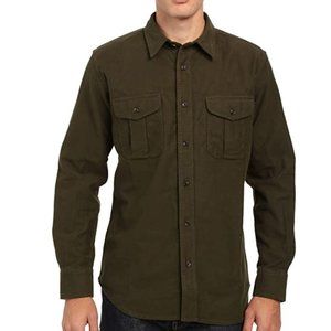 Filson Men's Moleskin Seattle Green Shirt Sz M